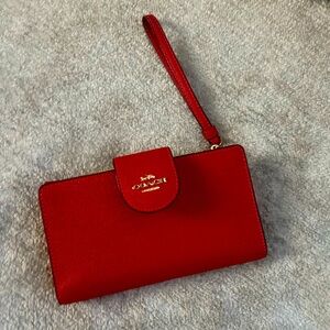 Red Coach Phone Wallet